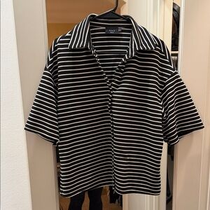 Classic Black and White Striped Shirt